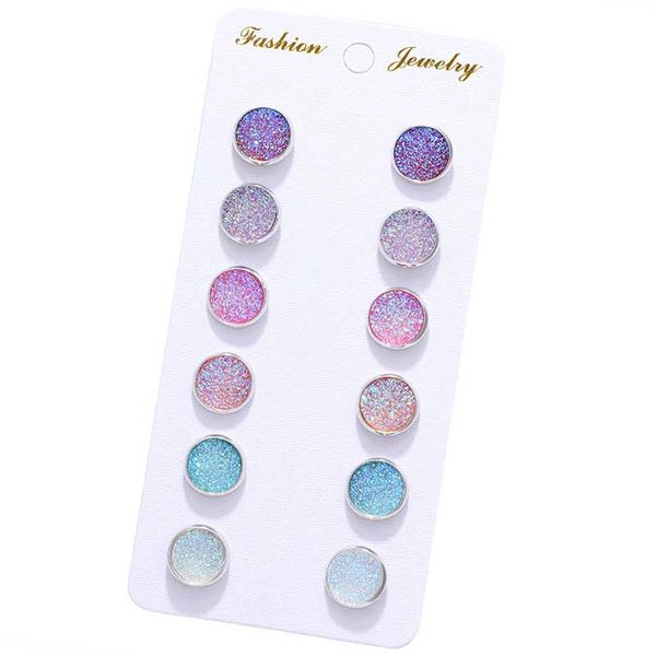 ifmia bling earring sets 6 pairs / set mixed color cute round stud earrings for women fashion jewelry birthday gift wholesale, Golden;silver
ifmia bling earring sets 6 pairs / set mixed color cute round stud earrings for women fashion jewelry birthday gift wholesale, Golden;silver