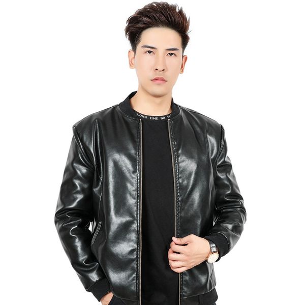men's fur & faux ymwmhu autumn winter leather jacket pu solid warm baseball motorcycle minimalism overcoat, Black
men's fur & faux ymwmhu autumn winter leather jacket pu solid warm baseball motorcycle minimalism overcoat, Black