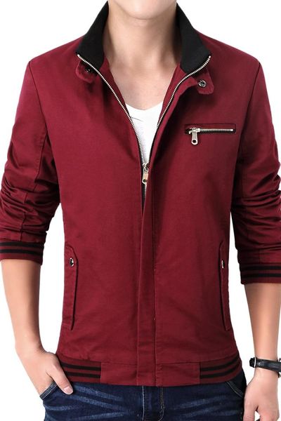 men's 2018 spring and autumn jacket slim fit cotton collar middle-aged casual men's wear work clothes jacket custom logo, Black
men's 2018 spring and autumn jacket slim fit cotton collar middle-aged casual men's wear work clothes jacket custom logo, Black