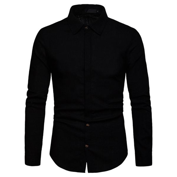 2019 men's business casual simple pure color long sleeved single breasted solid color shirts camisa masculina camicia uomo, White;black
2019 men's business casual simple pure color long sleeved single breasted solid color shirts camisa masculina camicia uomo, White;black