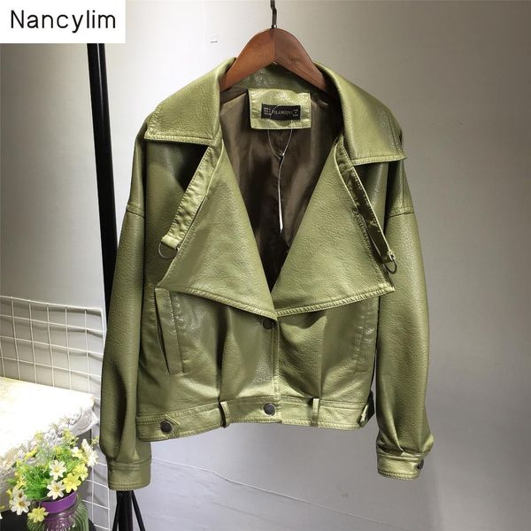 woman large turn-lapel loose pu leather jacket female autumn winter new locomotive leather jackets ladies short slim coat, Black
woman large turn-lapel loose pu leather jacket female autumn winter new locomotive leather jackets ladies short slim coat, Black