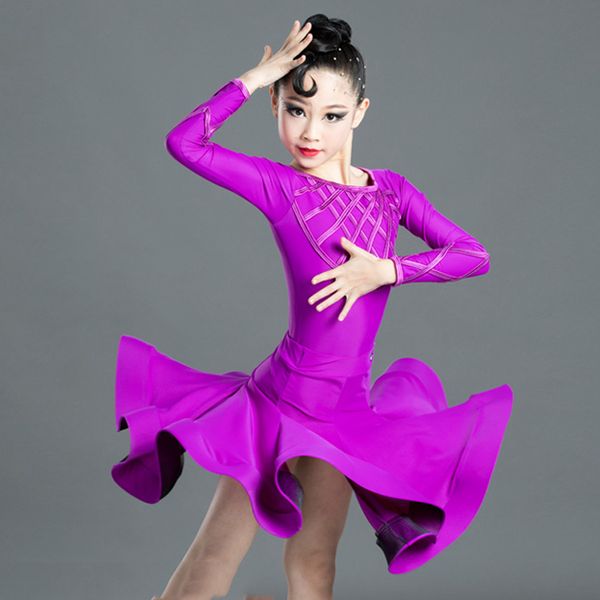 stage wear latin dance dress kids purple competition performance clothing girls tango salsa rumba cha samba dancing child dn5210, Black;red
stage wear latin dance dress kids purple competition performance clothing girls tango salsa rumba cha samba dancing child dn5210, Black;red
