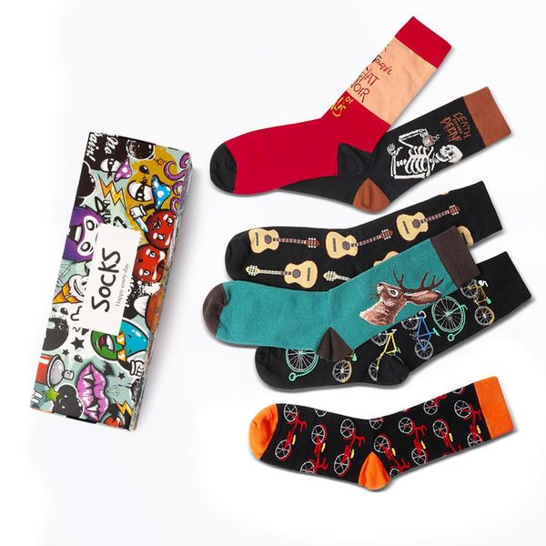 gift box mens funny novelty dress socks skull deer animal bicycle guitar cat patterned crew sock for men, Black
gift box mens funny novelty dress socks skull deer animal bicycle guitar cat patterned crew sock for men, Black