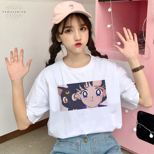 sweet moon t shirt summer fashion sailor harajuku large size s 2xl short sleeve cartoon print letters t shirt, White
sweet moon t shirt summer fashion sailor harajuku large size s 2xl short sleeve cartoon print letters t shirt, White