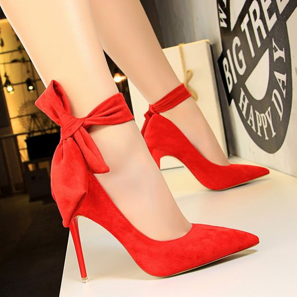 spring autumn women shoes pointed toe pumps .5cm thin heels wedding dress flock word band bow tie high heels boat shoes, Black
spring autumn women shoes pointed toe pumps .5cm thin heels wedding dress flock word band bow tie high heels boat shoes, Black