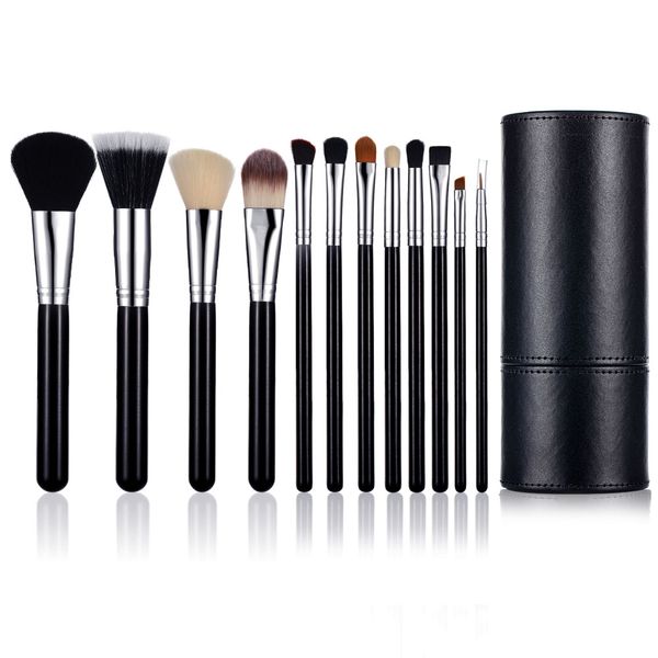 12pcs black makeup brushes set with leather cylinder powder foundation blusher lip eyeshadow eye eyebrow brush cosmetic tools kit cup holder
12pcs black makeup brushes set with leather cylinder powder foundation blusher lip eyeshadow eye eyebrow brush cosmetic tools kit cup holder