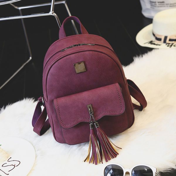 fashion tassel women leather backpack minimalist solid school bags for teenagers girls feminine backpacks
fashion tassel women leather backpack minimalist solid school bags for teenagers girls feminine backpacks
