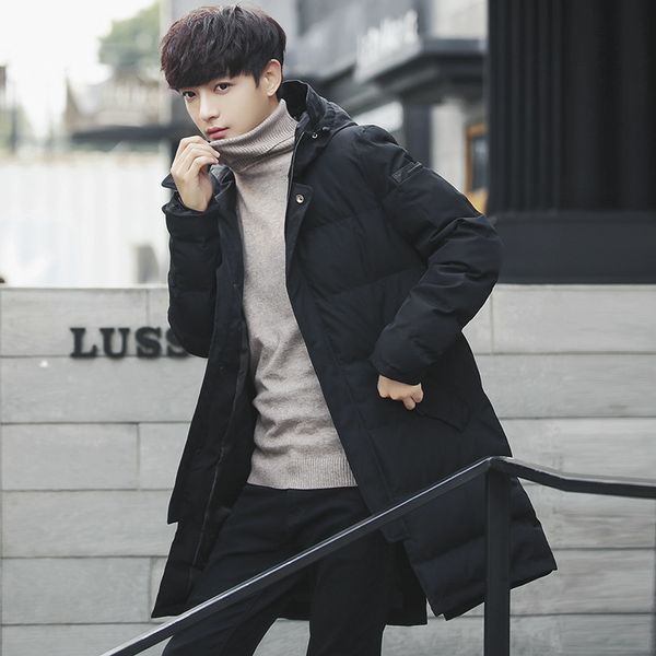 autumn & winter men thick hooded mid-length down jacket cotton-padded clothes youth slim fit hong wave cotton-padded clothes men, Black
autumn & winter men thick hooded mid-length down jacket cotton-padded clothes youth slim fit hong wave cotton-padded clothes men, Black