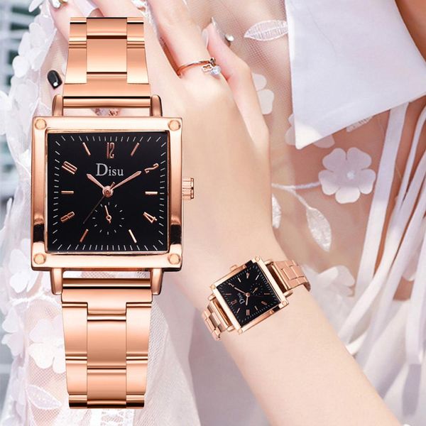 women watches simple square dial ladies fashion quartz wristwatch rose gold alloy strap clock casual clock, Slivery;brown
women watches simple square dial ladies fashion quartz wristwatch rose gold alloy strap clock casual clock, Slivery;brown