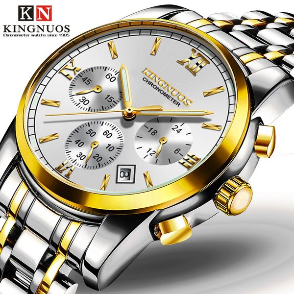 kn men watch calendar fashion stainless steel strap watch band 30m daily waterproof business male sport quartz wristwatch, Slivery;brown
kn men watch calendar fashion stainless steel strap watch band 30m daily waterproof business male sport quartz wristwatch, Slivery;brown