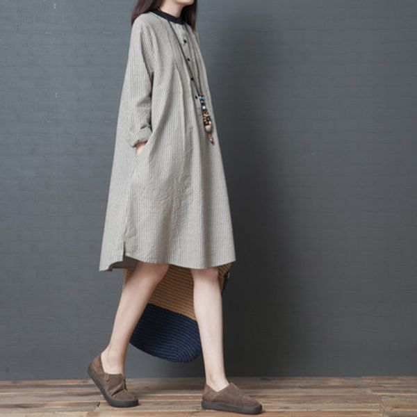 2018 осень новый стиль корейский стиль сыпучие и plus размера casual cotton linen stripes средней длины рубашки женщин платья, Red
2018 осень новый стиль корейский стиль сыпучие и plus размера casual cotton linen stripes средней длины рубашки женщин платья, Red