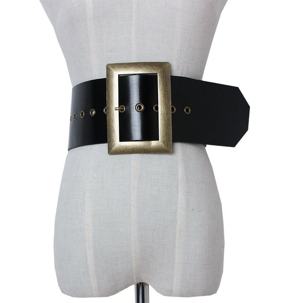 genuine leather female wide belt punk fashion big square buckle black waist dress decorative belt cinturon mujer, Black;brown
genuine leather female wide belt punk fashion big square buckle black waist dress decorative belt cinturon mujer, Black;brown