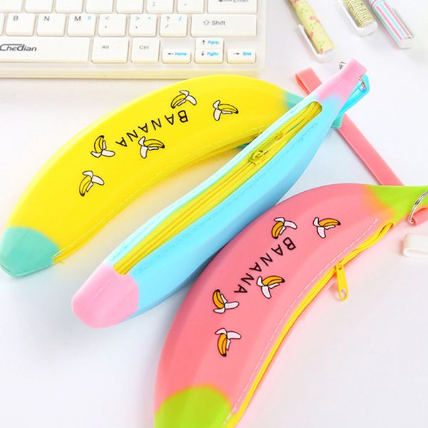 silicone pencil cases multi-functional stationery pen bags storage creative bananas design pencil box for students girls gift
silicone pencil cases multi-functional stationery pen bags storage creative bananas design pencil box for students girls gift