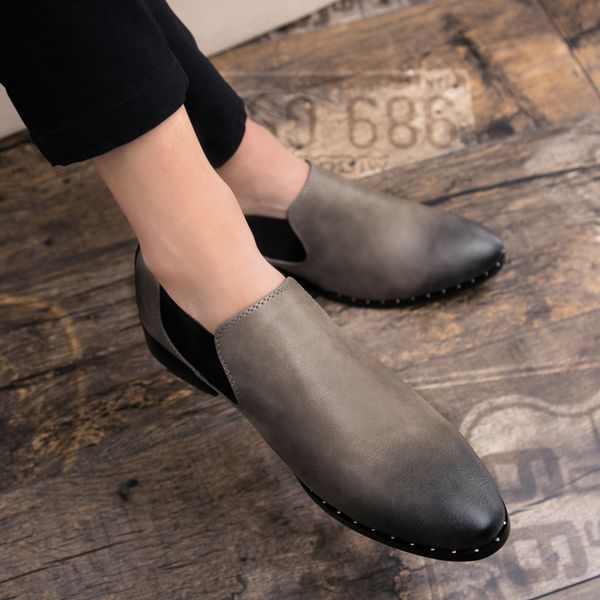 leather shoes men loafers pointed shoes classic office mans footwear business formal casual slip on, Black
leather shoes men loafers pointed shoes classic office mans footwear business formal casual slip on, Black