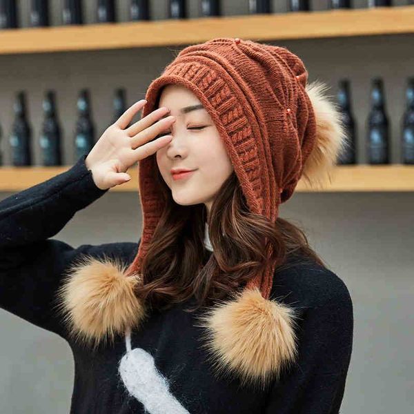 gbcnyier autumn and winter knit wool hat fashion women outdoor keep warm stroll cap thick ear protection long style ball, Blue;gray
gbcnyier autumn and winter knit wool hat fashion women outdoor keep warm stroll cap thick ear protection long style ball, Blue;gray