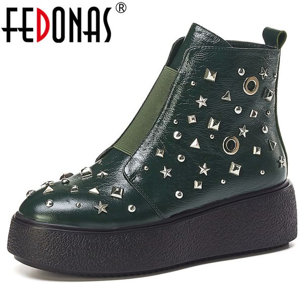 fedonas fashion short boots quality genuine leather women ankle boots night club shoes woman zipper rivets female platform, Black
fedonas fashion short boots quality genuine leather women ankle boots night club shoes woman zipper rivets female platform, Black