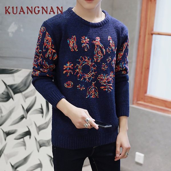 kuangnan chinese embroidery knitted sweater men pullover man christmas sweater men winter clothes pullover male 2018, White;black
kuangnan chinese embroidery knitted sweater men pullover man christmas sweater men winter clothes pullover male 2018, White;black