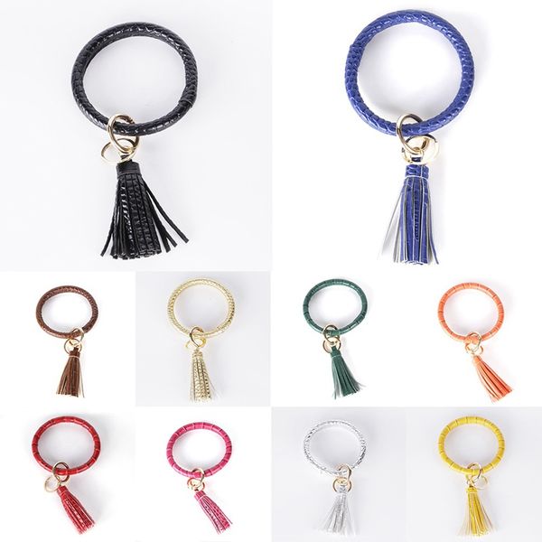 2019 new pu leather o bracelet keychains circle cute same color tassel wristlet keychain wholesale women girls, Silver
2019 new pu leather o bracelet keychains circle cute same color tassel wristlet keychain wholesale women girls, Silver