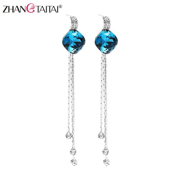 retro jewelry natural austrian crystal earrings female gems fine jewelry long tassel drop earrings for women brincos, Silver
retro jewelry natural austrian crystal earrings female gems fine jewelry long tassel drop earrings for women brincos, Silver