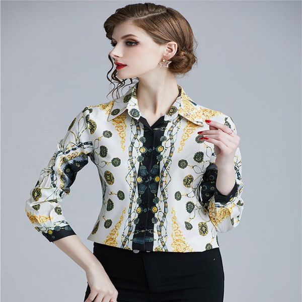 2019 runway shirts fashion shirt women long sleeve shirts ladies printed vintage elegant blouse blusa feminina, White
2019 runway shirts fashion shirt women long sleeve shirts ladies printed vintage elegant blouse blusa feminina, White