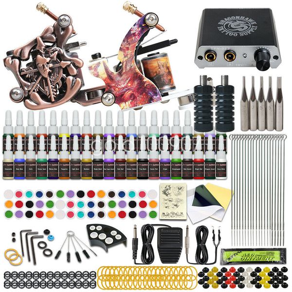 dragonhawk tattoo kit set 40 color inks power supply 2 machine guns needles tips
dragonhawk tattoo kit set 40 color inks power supply 2 machine guns needles tips