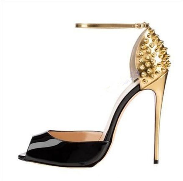 new red bottom women fashion rivets high heels dress peep toes shoes super high heel sandals spiked studded pumps casual shoes lll, Black
new red bottom women fashion rivets high heels dress peep toes shoes super high heel sandals spiked studded pumps casual shoes lll, Black