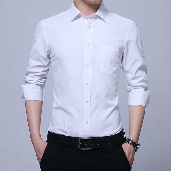 classical men's shirt long sleeve business formal shirts male slim fit casual shirts, White;black
classical men's shirt long sleeve business formal shirts male slim fit casual shirts, White;black