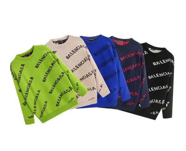 120 19ss new winter europe paris american stars fashion men luxurys sport sweaters casual women classic pullover o-neck knitwear t-shir9, White