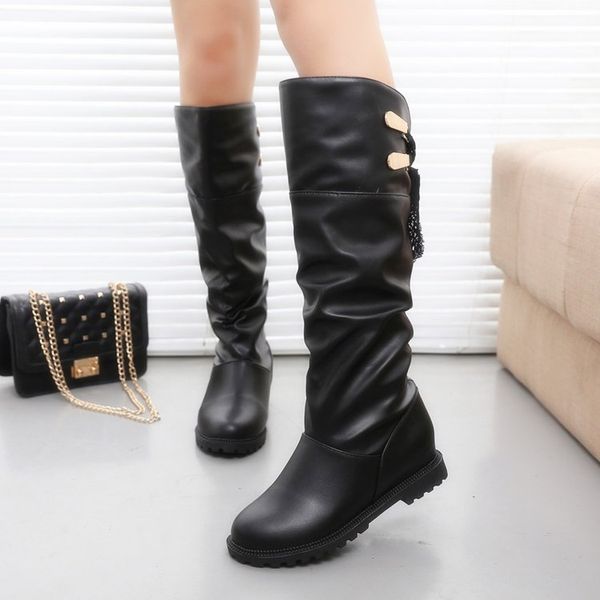 new autumn winter women casual knee-high boots shoes women round toe pu leather flats bow warm boots woman mujer zapatos, Black
new autumn winter women casual knee-high boots shoes women round toe pu leather flats bow warm boots woman mujer zapatos, Black