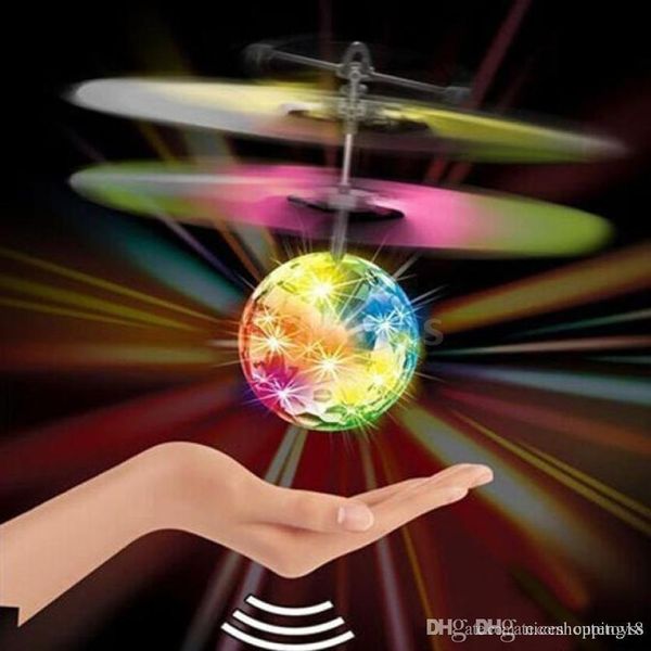 

good led ball helicopter ball flying induction led noctilucent ball quadcopter drone sensor suspension aircraft for kids xmas gift xt t80