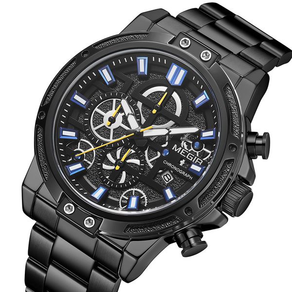 megir men's business watch quartz movement calendar waterproof steel strip 2108g, Slivery;brown
megir men's business watch quartz movement calendar waterproof steel strip 2108g, Slivery;brown