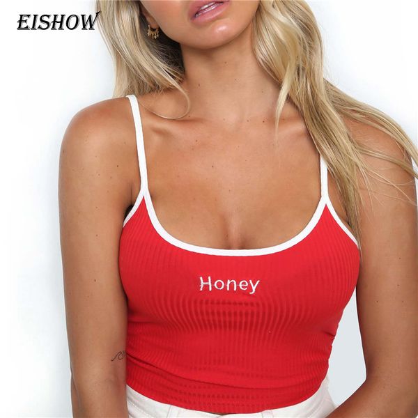 eishow 2019 fashion women camis honey letter print casual sleeveless camisole lady crochet crop red white harajuku
eishow 2019 fashion women camis honey letter print casual sleeveless camisole lady crochet crop red white harajuku