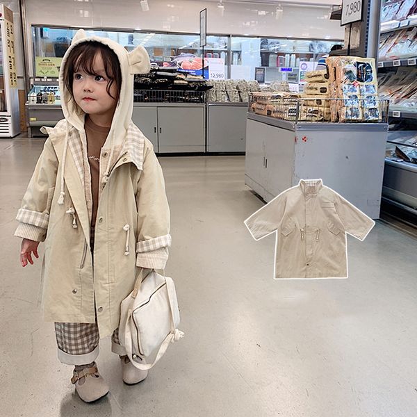 autumn new baby girls grid lining Trench children temperament lapel long coat kids clothing, Khaki
autumn new baby girls grid lining Trench children temperament lapel long coat kids clothing, Khaki