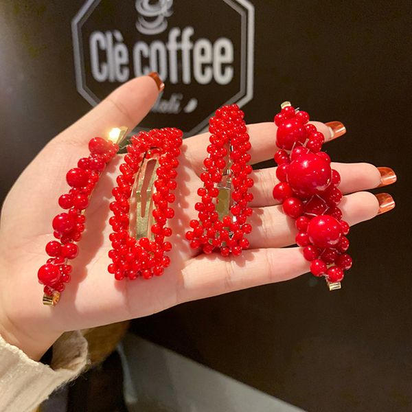 fashion red pearl hair clip for women elegant korean design snap barrette stick hairpin hair styling accessories
fashion red pearl hair clip for women elegant korean design snap barrette stick hairpin hair styling accessories