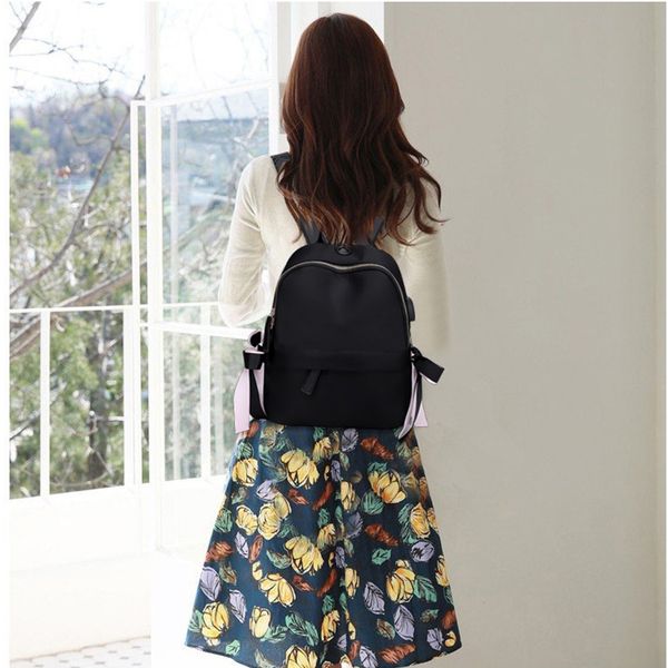 preppy style usb nylon women backpack female bag black solid bagpack for girl teenager school bags printing back pack 2019
preppy style usb nylon women backpack female bag black solid bagpack for girl teenager school bags printing back pack 2019