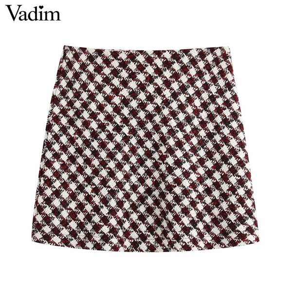 skirts vadim women retro tweed plaid mini skirt back zipper basic a line european style vintage female checkered mujer ba908, Black
skirts vadim women retro tweed plaid mini skirt back zipper basic a line european style vintage female checkered mujer ba908, Black