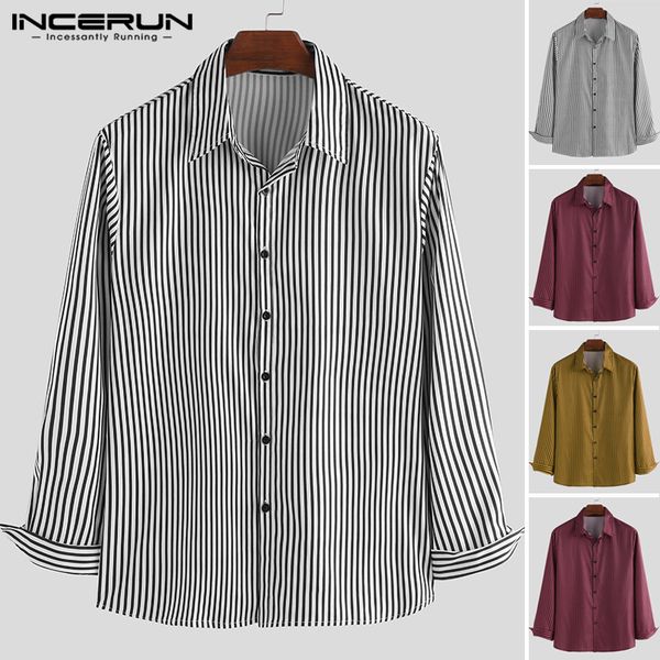 incerun men striped shirt streetwear long sleeve camisa masculina casual turn-down collar bodybuilding stylish brand shirts 2019, White;black
incerun men striped shirt streetwear long sleeve camisa masculina casual turn-down collar bodybuilding stylish brand shirts 2019, White;black