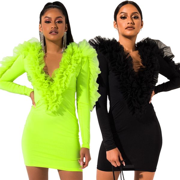 neon green ruffle bandage dress for women backless v-neck mesh sleeve bodycon short dress autumn high waist wrap club dress nz19.9-53, White;black
neon green ruffle bandage dress for women backless v-neck mesh sleeve bodycon short dress autumn high waist wrap club dress nz19.9-53, White;black