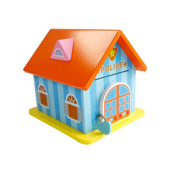 piggy bank wood chalet coin garden/police station house room money bank saving money gift for kids kids toys
piggy bank wood chalet coin garden/police station house room money bank saving money gift for kids kids toys