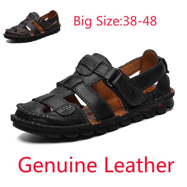 big size 38-48 mens sandles classic men's sandals summer shoes soft beach slippers men genuine leather outdoor man roman sandal, Black
big size 38-48 mens sandles classic men's sandals summer shoes soft beach slippers men genuine leather outdoor man roman sandal, Black