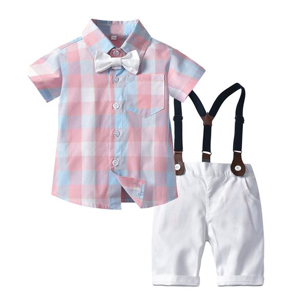 2020 summer children's clothing new boy short-sleeved t-shirt lattice strap clothes suit bow tie gentleman shirt 2 sets, White
2020 summer children's clothing new boy short-sleeved t-shirt lattice strap clothes suit bow tie gentleman shirt 2 sets, White