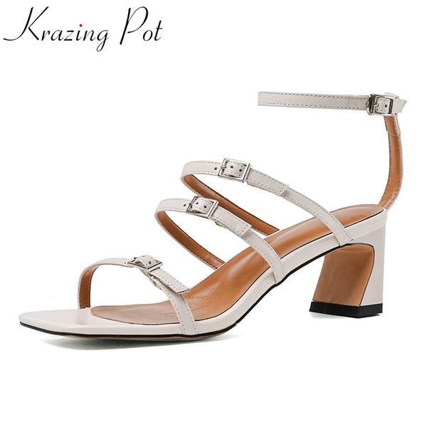 sandals krazing pot classic colors simple natural leather peep square toe high heels beauty lady buckle strap summer women l59, Black
sandals krazing pot classic colors simple natural leather peep square toe high heels beauty lady buckle strap summer women l59, Black