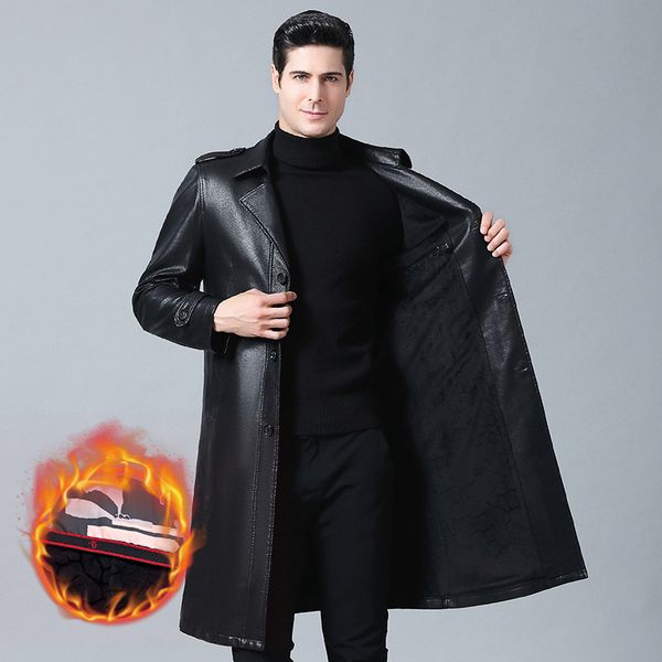 men's leather & faux 2021 winter sheepskin fur coat windbreaker medium long plush warm clothing, Black
men's leather & faux 2021 winter sheepskin fur coat windbreaker medium long plush warm clothing, Black