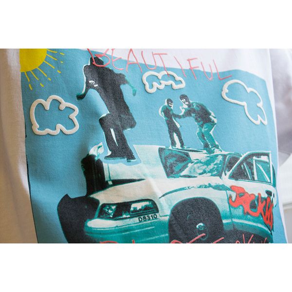 tide brand designer menboris scott cactus jaky jackboys surrounding car printed loose short-sleeved women couple t-shirt, White;black
tide brand designer menboris scott cactus jaky jackboys surrounding car printed loose short-sleeved women couple t-shirt, White;black
