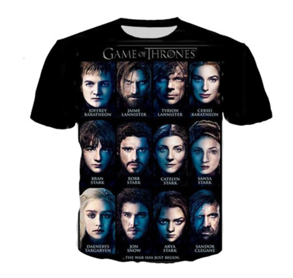 2019 новая игра престолов сезон 8 3d печатная футболка jon snow футболки мужчины / женщины повседневная футболка в стиле harajuku уличная од, White;black
2019 новая игра престолов сезон 8 3d печатная футболка jon snow футболки мужчины / женщины повседневная футболка в стиле harajuku уличная од, White;black