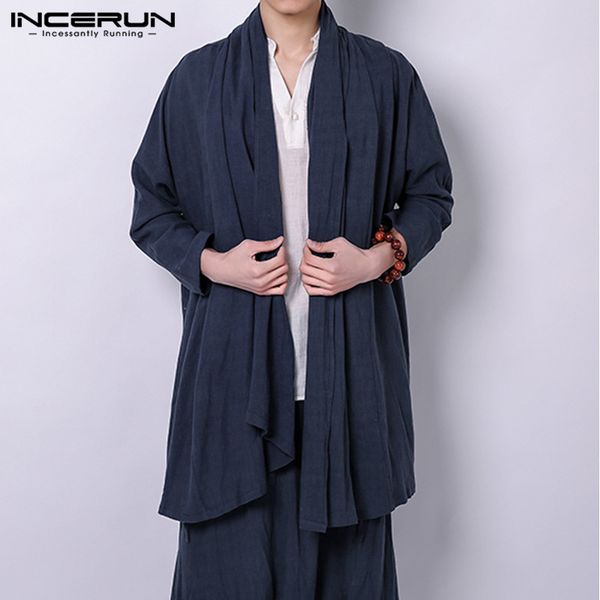 retro fashion men solid color long sleeve elegant cardigan trench street trend scarf collar mens cotton casual outerwear incerun, Tan;black
retro fashion men solid color long sleeve elegant cardigan trench street trend scarf collar mens cotton casual outerwear incerun, Tan;black