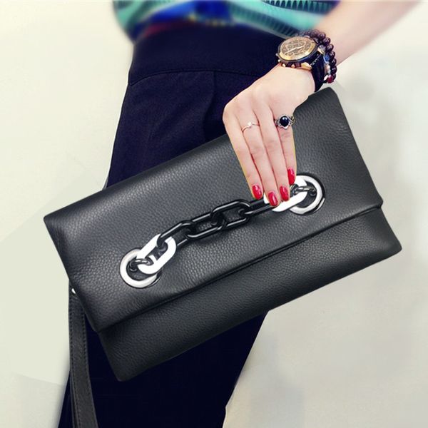 high capacity genuine leather women clutch bag fashion chain+soft cowhide female evening bag ladies shoulder messenger
high capacity genuine leather women clutch bag fashion chain+soft cowhide female evening bag ladies shoulder messenger