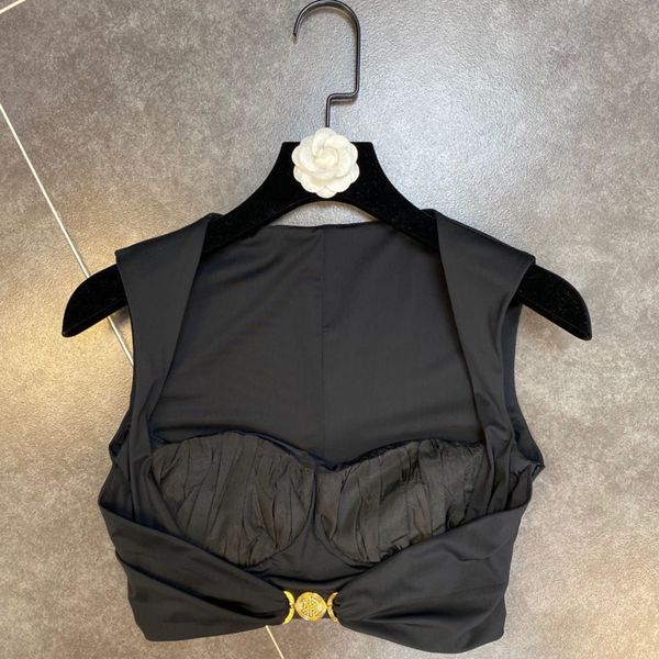 deat 2020 new summer fashion square collar sleeveless solid patchwork slim buckle short vest women se045, White
deat 2020 new summer fashion square collar sleeveless solid patchwork slim buckle short vest women se045, White