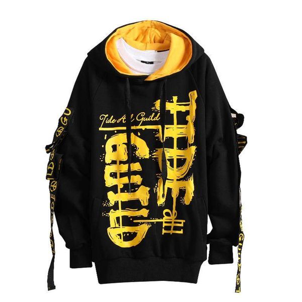 autumn men's sweatshirt fashion patchwork hoodies mens casual letter hoodies hip hop hooded sweatshirts high street loose hoodie, Black
autumn men's sweatshirt fashion patchwork hoodies mens casual letter hoodies hip hop hooded sweatshirts high street loose hoodie, Black
