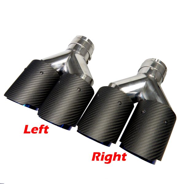 dual carbon fiber + burnt blue stainless steel car universal exhaust tip double end pipe for bmw benz vw golf toyota honda no logo
dual carbon fiber + burnt blue stainless steel car universal exhaust tip double end pipe for bmw benz vw golf toyota honda no logo